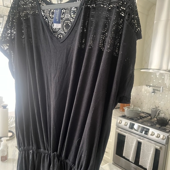 SWIMSUITS FOR 🌴🧉ALL resort 🌴🧉wear cover up top size 14/16 black cute! 🌴🧉 - Picture 16 of 17